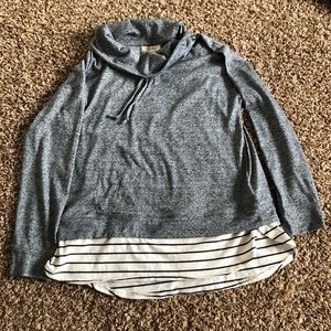 Hoodie long sleeved mix top
